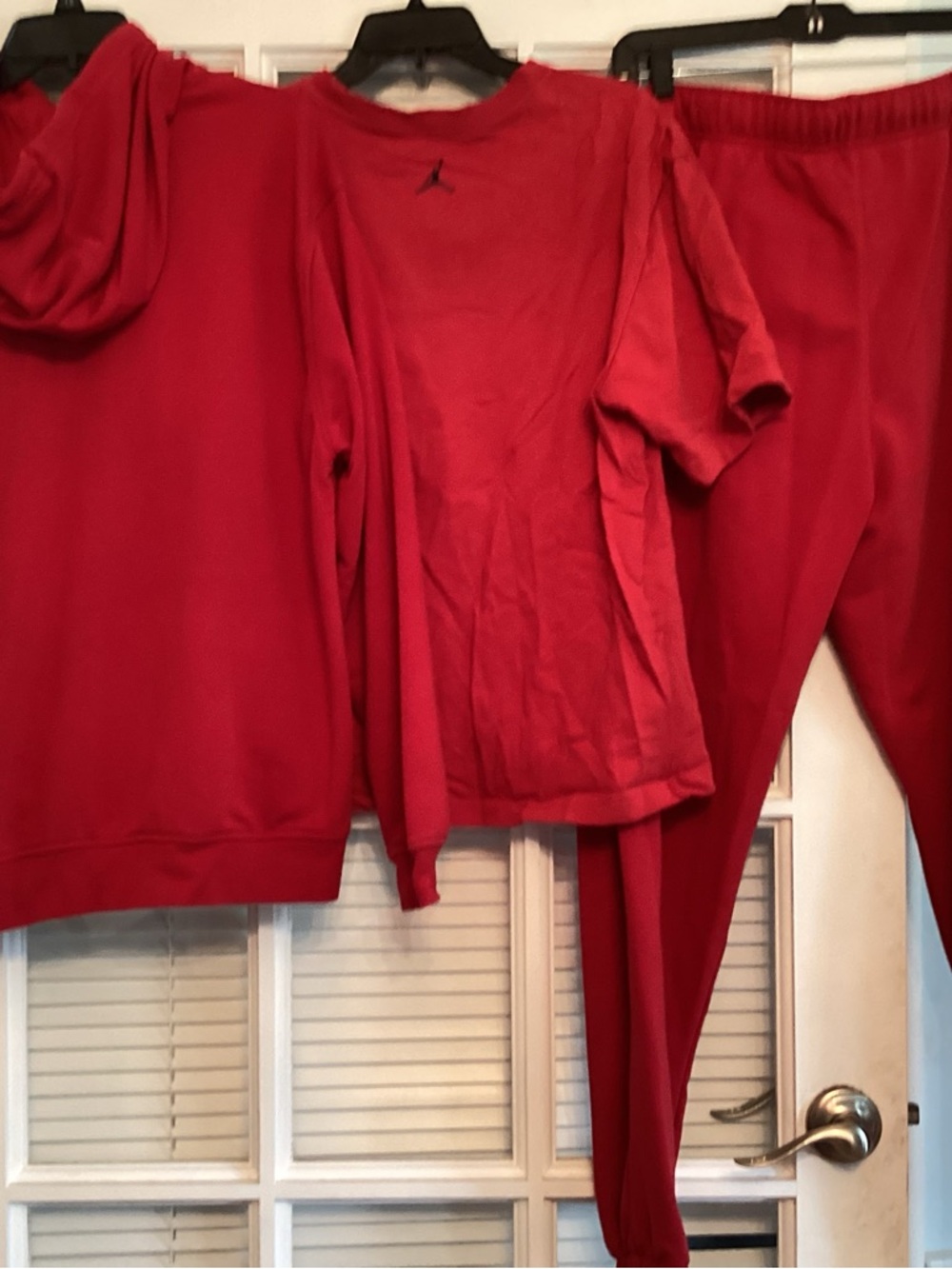 Nike Red Men's 3-Piece Sweatshirt, Tee & Joggers Set - Picture 2 of 2